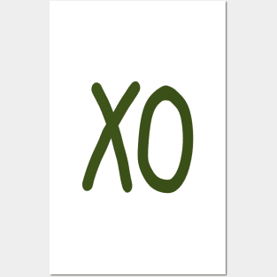 Kiss and hug XO Forest green Posters and Art